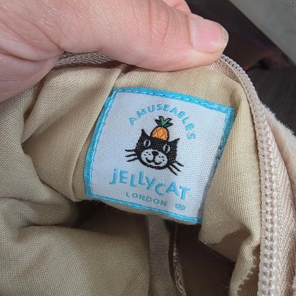 Jellycat Amuseables Coffee-To-Go Bag Plush Crossbody Purse NWT Tan Cream